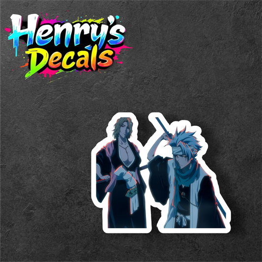 Anime Rangiku & Toshiro Sticker Car Decal