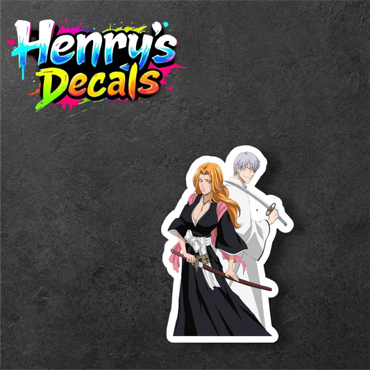 Anime Rangiku & Gin Sticker Car Decal