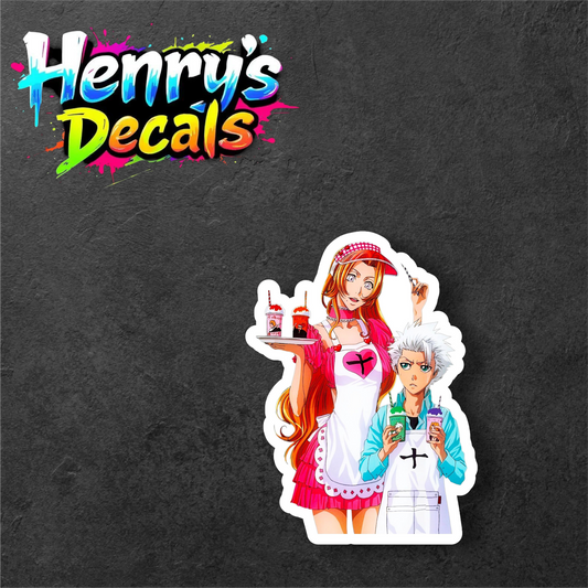 Anime Rangiku & Toshiro Sticker Car Decal