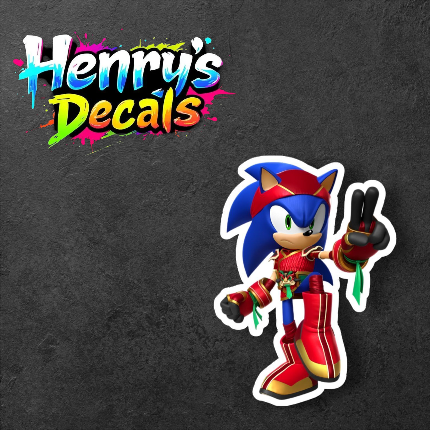 Video Game Sonic Sticker Car Decal
