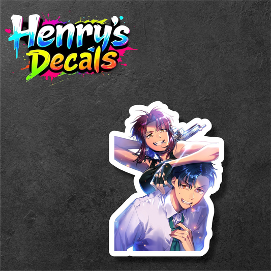 Anime Revy & Rock Sticker Car Decal